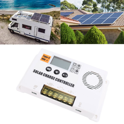 PWM Solar Charge Controller 12V/24V 100A Auto Adapt with USB Output 2