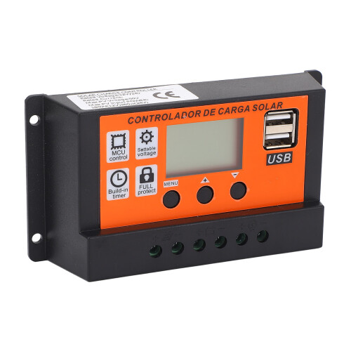 80A Solar PWM Charge Controller 12V/24V Auto Adapt with USB 5V 2A 2