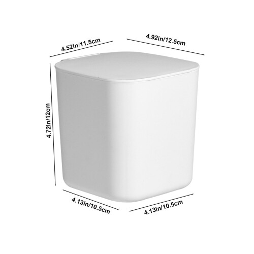 YLOMAY Desktop Trash Can with Lid, 5L Portable Waste Bin 1