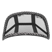 Car Headrest Neck Pillow Neoprene Mesh Ice Silk Cushion 18x27cm Black