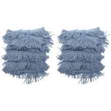 2 Blaue Fransen-Bordüre Strapazierfähigem Polyester Für DIY
