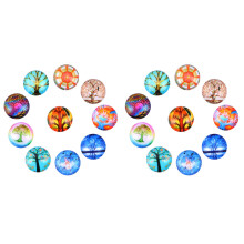 20Stk Farbige Dome Glass Cabochons Schmuck Zubehör