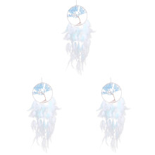 3Pcs Handwoven Dreamcatcher with Crystal Stone for Home Decor