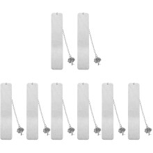 8Pcs Metal Bookmarks for Women Silver Chain Book Markers Teacher Gifts