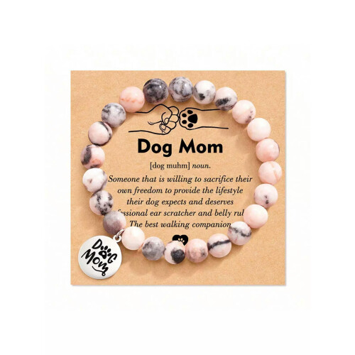 Dog Charm Bracelet for Parents - Adjustable Silver Tone 1