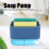 Automatic Dish Soap Dispenser Blue 250ml, 14x9x10cm Press-Type 3