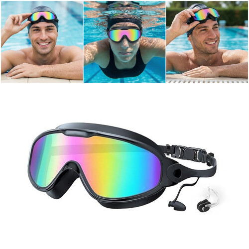 Swim Use Goggle Clear Lens Adjustable Strap Swimming Goggle-5 2