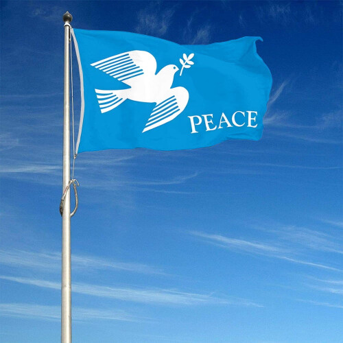 Σημαία Peace Dove Love Peach, 2x3 πόδια, 3 στρώσεις με ορείχαλκο 1