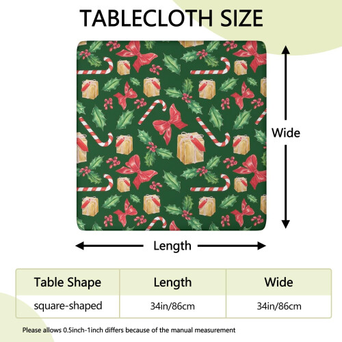 Vianočný obrus štvorcový34x34Elastický spandex 1