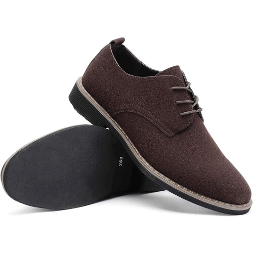 Ανδρικά σουέτ παπούτσια oxfords με κορδόνια και casual δαντέλα 2