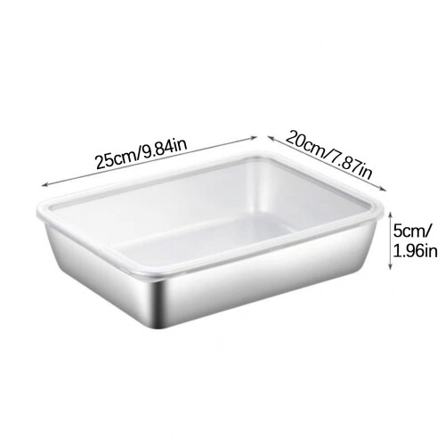 Boîte de rangement robuste en acier inoxydable (1 pièce) 1