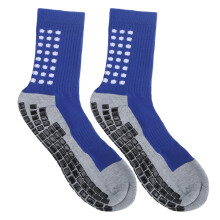 Men's Blue Breathable Rubber Grip Athletic Socks, Shock Absorption, Polyurethane, 93g