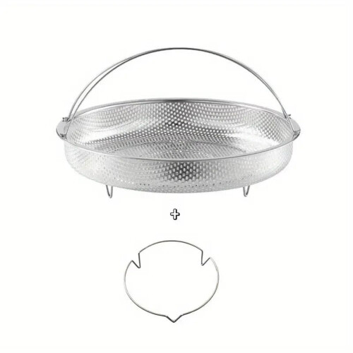 Stainless Steel Steamer Basket Fine Mesh Rack 2 Pcs 1