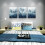 Ομιχλώδη Δάση, Καμβάς σε Πλαίσιο, 3 Τεμάχια, με Δέντρο και Κορνίζα 5