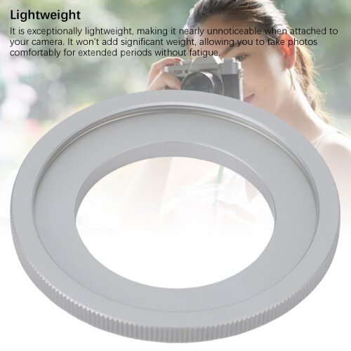 Silberner Aluminium-Filteradapter von 49 mm auf 39 mm 2