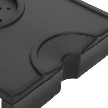 Black Silicone Coffee Tamper Holder and Powder Pad Compact Size Non-Slip
