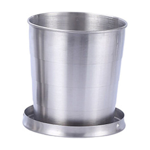 Isolierter Edelstahl-Reisebecher mit faltbarem Shotglas 1