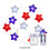 Christmas String Lights Red White Blue 9.84 FT with Remote 3