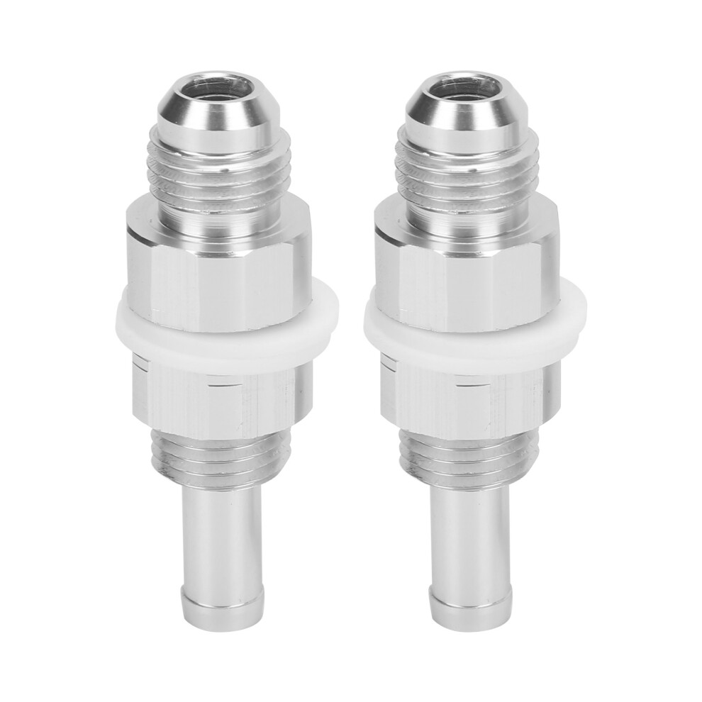 2Pcs Aluminum An6-5/16 Fuel Line Hose Barb Adapter, Bulkhead Fittings 9491391944089