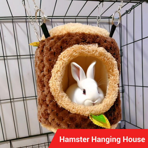 Hamsterkäfig mit hängendem Versteck - Halbgeschlossenes Plüsch 2