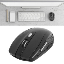 Wireless Optical Gaming Mouse with Adjustable DPI 1600, 2.4GHz, Black