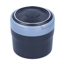 Stainless Steel Car Ashtray with Blue LED Light, 76.8mm