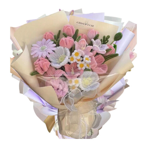 Forever Rose Bouquet Kit Fabric Roses DIY Gift Set 1