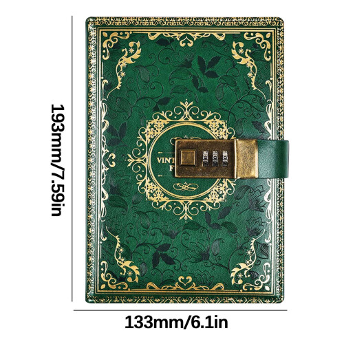 Vintage B6 Notebook Password-Protected Diary for Daily Use 1