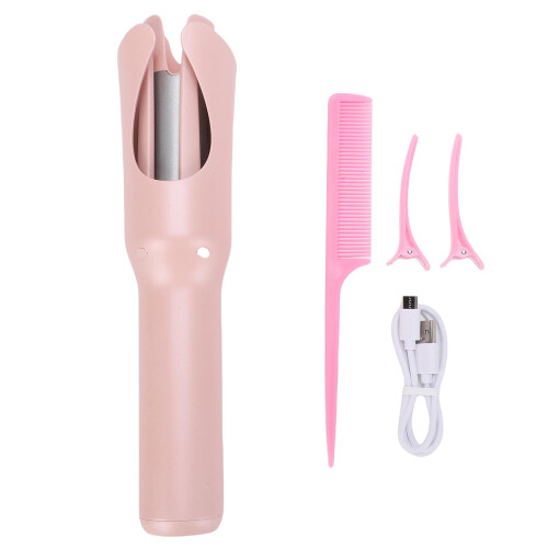 Kabelloser automatischer Lockenstab 2600mAh rosa 2