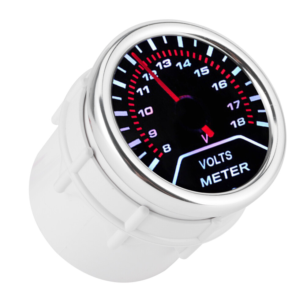 52Mm Universal Car Volt Meter Gauge 8-18V With Needle Red 8151392144178