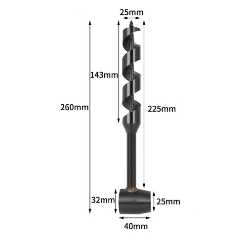 Manual Drill Hand Tool with 45# Carbon Steel Bit 2