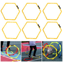 6Pcs Hexagon Agile Ring Set - 48cm/55cm Size, PP Material, Fitness Equipment