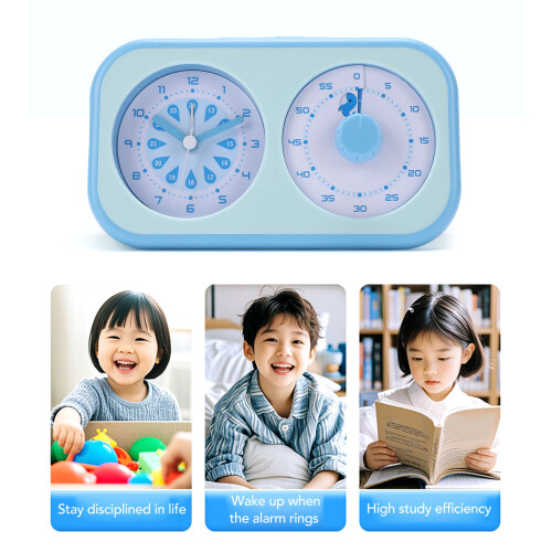 3-in-1 Wal-Design Visueller Timer mit lauter Alarm, ABS, 2x AA-Batterien 2