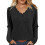 Zhi Γυναικείο Πλεκτό Μπλούζα με V-Neck και 3/4 Μανίκια, Χαλαρή Γραμμή, Μεταβατικής 2