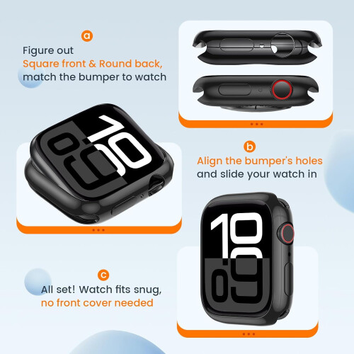 Θήκη XiHAMA2-Pack εξαιρετικά λεπτής TPU για προφυλακτήρα, συμβατή με τη σειρά Apple Watch και 2