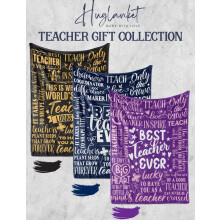Blue Flannel Blanket Throw 50x65 inches Teacher