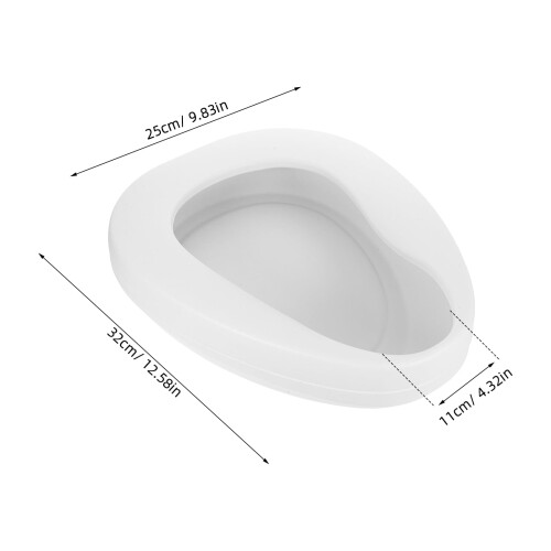 White Plastic Bedpan Ergonomic Design for Elderly 1