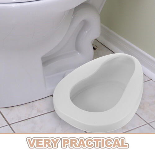 White Plastic Bedpan Ergonomic Design for Elderly 2