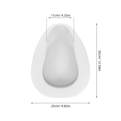 Hvit plastsengepanne for kvinner ergonomisk sykehusbruk 1 sett 1