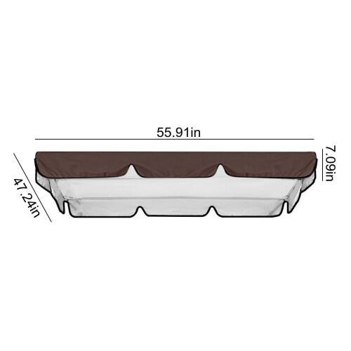 Waterproof Polyester Swing Canopy Top Cover for Double 2