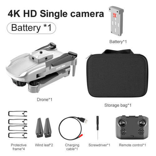 K105 Max Drone: 4K Camera, Omnidirectional Obstacle Avoidance, Folding, Altitude Hold, Headless Mode 1