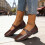 Γυναικεία Casual Flat Loafers Καφέ PU Slip-On Μέγεθος 5US 2