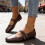 Γυναικεία Casual Flat Loafers Καφέ PU Slip-On Μέγεθος 5US 7