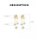 Puces d'oreilles pendantes à triple perle en argent sterling 2