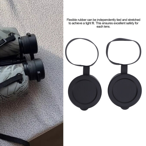 2Pcs Rubber Objective Lens Caps for 61-64mm Monocular & Binoculars Protective Cover 2