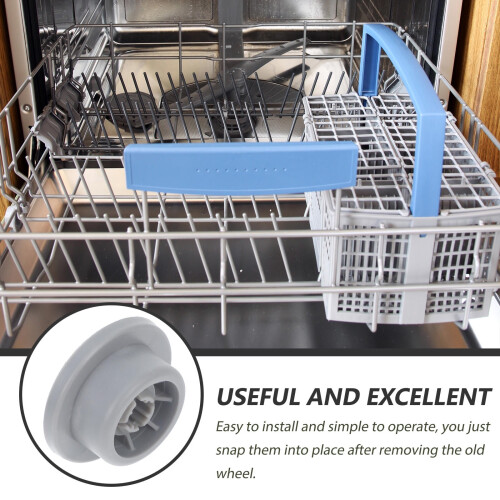 Plastic Dishwasher Lower Rack Wheel 4Pcs 1.42In Diameter 1In Height 2