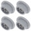 Plastic Dishwasher Lower Rack Wheel 4Pcs 1.42In Diameter 1In Height 4