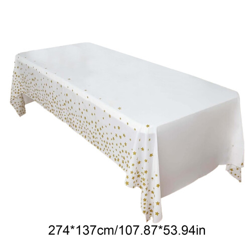 Sneeuwvlok plastic tafelkleed wit 107,9 inch 2