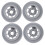 Plastic Dishwasher Lower Rack Wheel 4Pcs 1.42In Diameter 1In Height 5