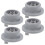 Plastic Dishwasher Lower Rack Wheel 4Pcs 1.42In Diameter 1In Height 7
